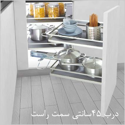 مجیک کرنر کابینت زمینی درب 45 سانتی راست یونی هوپر کد WB2106SR